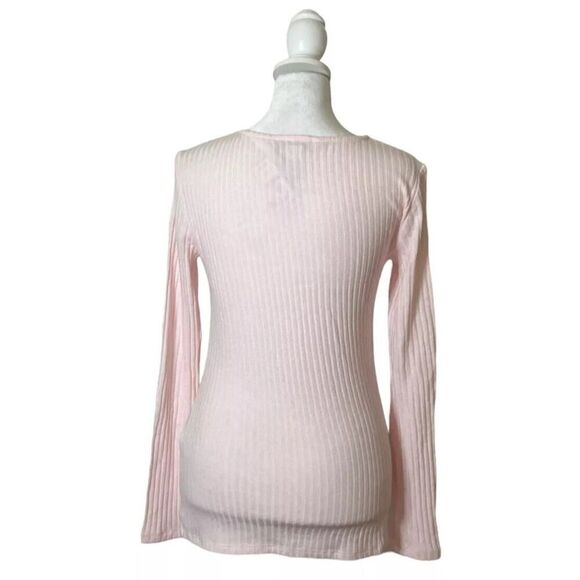 White House Black Market LS Twist Front Long Sleeve Top Primrose Pink NWT XXS - Picture 5 of 8